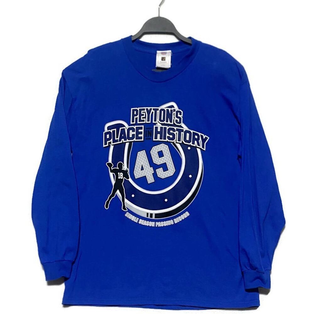 NFL Players Jersey Peyton's Place in History Large Single Season Pass Record
